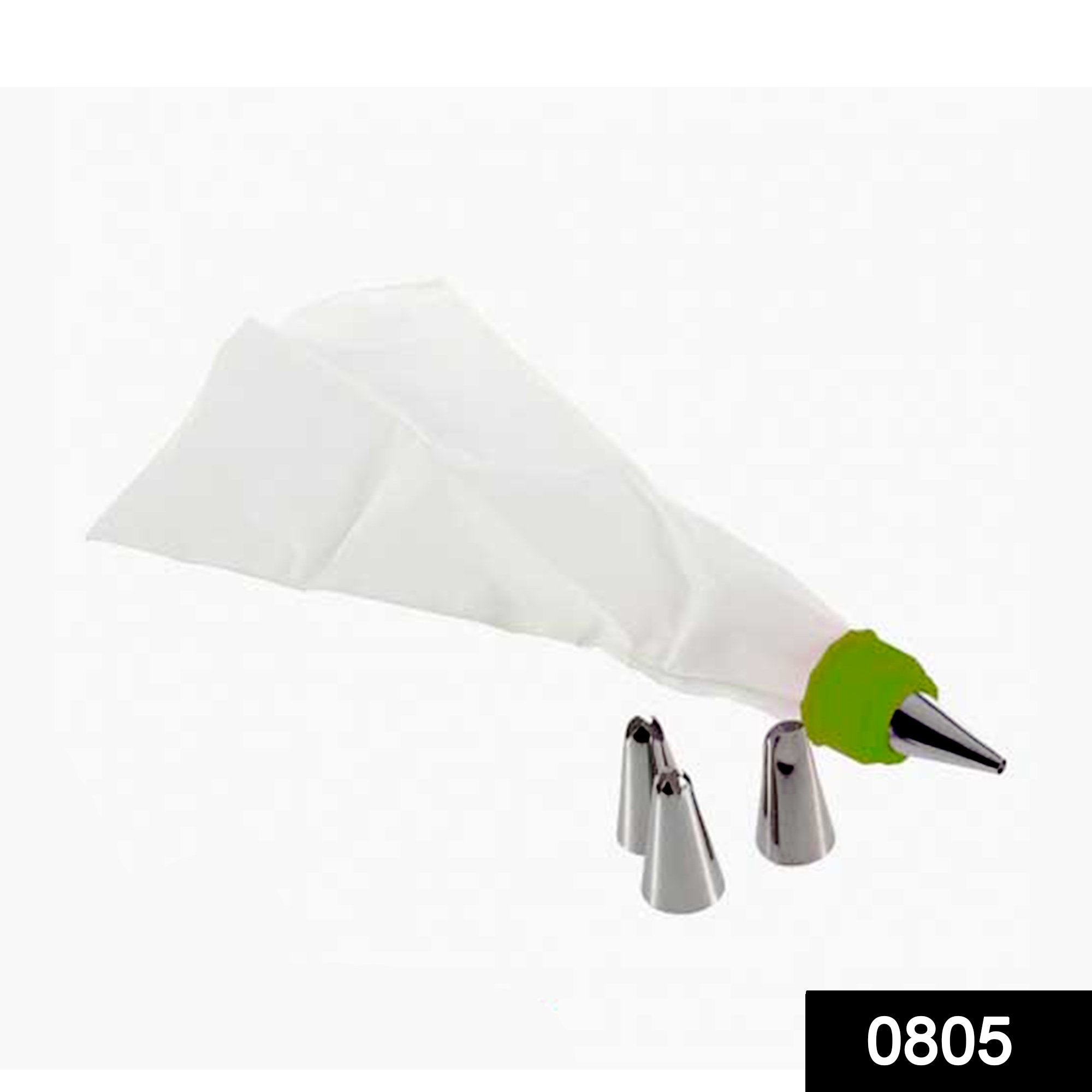 0805 Cake Decorating Nozzle with Piping Bag Stainless Steel Piping Cream Frosting Nozzles - SkyShopy 0805 Cake Decorating Nozzle with Piping Bag Stainless Steel Piping Cream Frosting Nozzles - SkyShopy